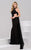 36517 High Neck Trumpet Evening Gown