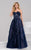 36937 Sequined Sweetheart A-Line Dress