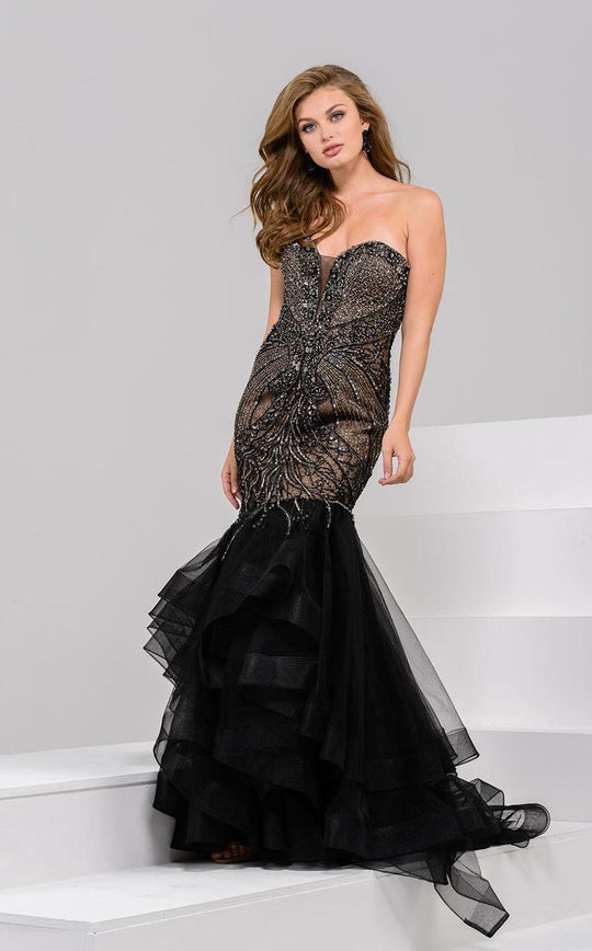 36994 Plunging Sweetheart Mermaid Dress