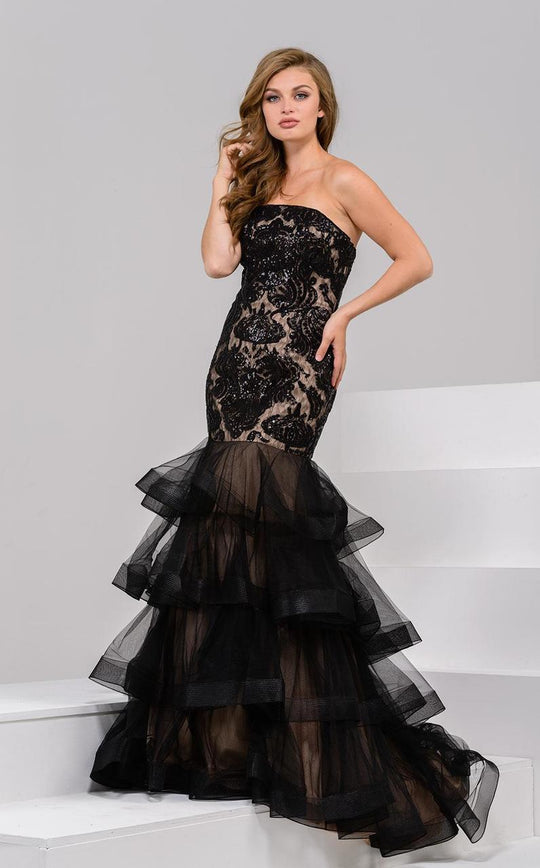 37113 Straight Across Neck Mermaid Dress