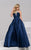 37158 Jeweled Illusion Halter Ballgown