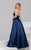 37158 Jeweled Illusion Halter Ballgown