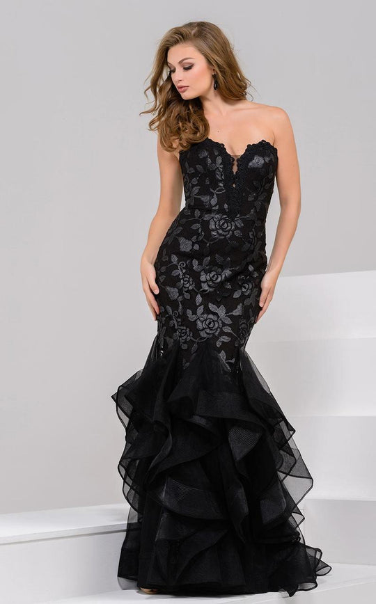 37291 Floral Sweetheart Lace Mermaid Dress