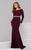 37601 Long Sleeve Off Shoulder Trumpet Dress