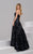 37931 Sequined Strapless A-line Gown
