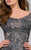 37938 Scoop Quarter Length Sleeves A Line Gown