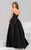 39293 Ruched Sweetheart High Low Dress