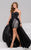 39293 Ruched Sweetheart High Low Dress