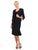 Daymor Couture - Embellished V-Neck Sheath Dress 8025 in Black