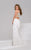 39336 Two Piece Sleeveless Fringed Long Dress