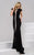 39374 Embellished High Neck Sheath Dress