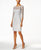 Alex Evenings - 1121598 Lace Bateau Sheath Dress in Silver