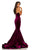 Johnathan Kayne - 8026 Embroidered Sweetheart Mermaid Dress in Purple