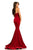 Johnathan Kayne - 8026 Embroidered Sweetheart Mermaid Dress in Red