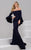 Jovani - Off Shoulder Mermaid Dress 47122 in Blue