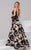 47604 Deep V-Neck Beaded Evening Gown