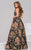 48394 Jacquard Jewel Neck Ballgown