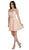 Poly USA - 8028 Beaded Draped Sweetheart Chiffon A-line Dress In Blush