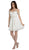 Poly USA - 8028 Beaded Draped Sweetheart Chiffon A-line Dress In White