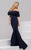 Jovani - Ruffled Off-Shoulder Mermaid Dress 49631 in Blue