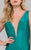 39814 Deep V-Neck Ruffled Mermaid Dress