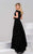 40083 Off Shoulder Floral A Line Gown