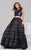 40387 Two Piece Sleeveless Pleated Ballgown