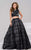 40387 Two Piece Sleeveless Pleated Ballgown
