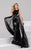 40396 Sleeveless Embellished Gown with Cape