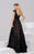 40451 Embellished Cap Sleeves A Line Gown