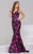 40507 Sleeveless Printed Mermaid Gown