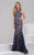 40610 Lace Jewel Neck Trumpet Dress