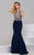 41436 Beaded Metallic Evening Gown