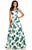 Johnathan Kayne - 8034 Floral Print One Shoulder Jacquard Dress In Green and Multi-Color