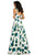 Johnathan Kayne - 8034 Floral Print One Shoulder Jacquard Dress In Green and Multi-Color