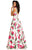 Johnathan Kayne - 8034 Floral Print One Shoulder Jacquard Dress In Pink and Multi-Color