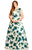 Johnathan Kayne - 8034K Asymmetrical Floral Printed Ballgown In Blue and Multi-Color