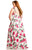 Johnathan Kayne - 8034K Asymmetrical Floral Printed Ballgown In Pink and Multi-Color
