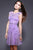 Shail K - 21268 Illusion Bateau Cap Sleeve Dress In Purple