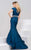 42914 Ruched V-neck Mermaid Dress