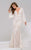 42955 Deep V-Neck Sheath Dress