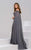 Jovani - Off Shoulder Sheath Dress 45566 In Gray