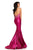 Johnathan Kayne - 8036 Bedazzled Deep V-neck Mermaid Dress In Pink