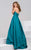 47162 Pleated Straight Neck Ballgown
