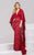 Deep V-Neck Sheath Dress 47202 In Pink and Red