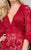 Deep V-Neck Sheath Dress 47202 In Pink and Red