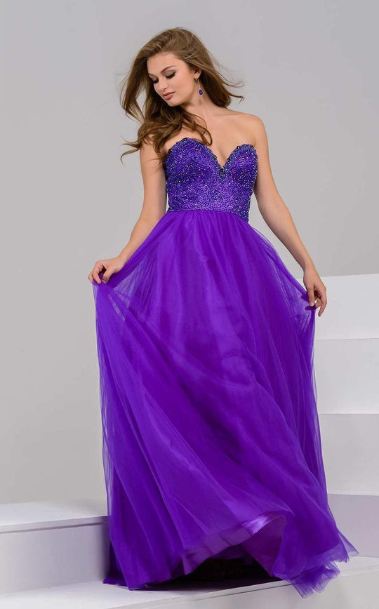 47571 Beaded Sweetheart Neckline Evening Gown