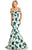 Johnathan Kayne - 8037 Floral Print Jacquard Mermaid Dress In Green and Multi-Color