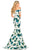 Johnathan Kayne - 8037 Floral Print Jacquard Mermaid Dress In Green and Multi-Color