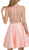 Poly USA - 8038 Beaded Illusion Halter A-Line Cocktail Dress